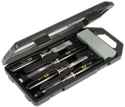 C. K Set pentru sculptură în lemn - 4 dălţi şi piatră de ascuţit (T1180)