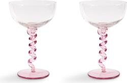 &K Amsterdam Pahare de cocktail Spiral 200 ml, roz, 2 buc (344-03) Pahar