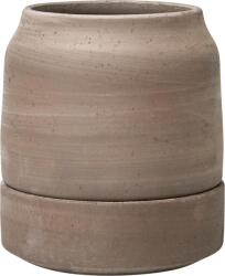 Bergs Potter Ghiveci cu autoirigare pentru ierburi aromatice Viva 14 cm, gri (VIG14S)