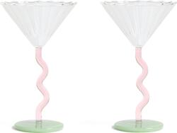 &K Amsterdam Pahare de cocktail Curve 150 ml, roz, 2 buc (352-01) Pahar