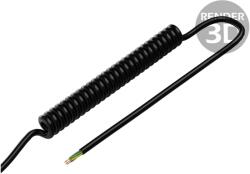 SIMECH Cablu spiralat PUR negru 6 m (SPT00077C)