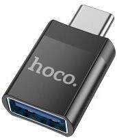 hoco. UA17 adapter OTG USB-C (apa) USB-A (anya) fekete (HC762016)