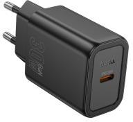 hoco. N62 Gentle egy portos 30W USB-C töltő - fekete (HC644297)