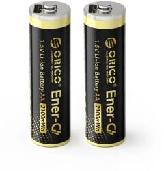 Orico Ener-G EG5C Lítium Akku 1.5V 2100mWh AA USB-C Tölthető Elem Töltő Kábellel 2 db