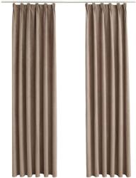 vidaXL 2 db tópszínű sötétítőfüggöny kampókkal 140 x 225cm (134480VidaXL)