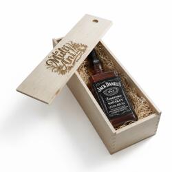 Jack Daniel's Pachet Cadou Whiskey Jack Daniel's Old No. 7, 40%, Cutie de Lemn cu Capac Personalizat 0.7L