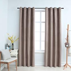 vidaXL 2 db tópszínű sötétítőfüggöny fémgyűrűkkel 140 x 175cm (134476VidaXL)