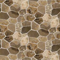 Blueback MAT Barna és szürke rombuszos kőfaltapéta, 400 x 250 cm (BBIMG753)