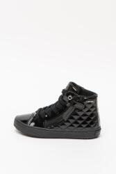GEOX Geox, Kalispera lakkozott hatású műbőr sneaker, Fekete, 32 EU (J944GD000HHC9999-32)