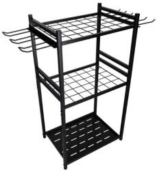 Luaro KX2851 Stojan na zahradní nářadí, ocel, 81 × 43 × 30 cm, černý