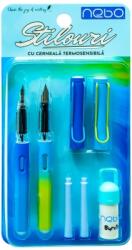 Nebo Stilouri cu cerneala termosensibila + rezerve, 2 buc/blister, albastru/verde, Nebo RB43402