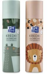 Oxford Creioane colorate rotunde Oxford Kids, mina 3 mm, set 26, include argintiu si auriu, diverse motive 400174527