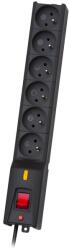 Lestar LX 610 G-A, surge protector, 1.5m, black 6 AC outlet(s) 230 V