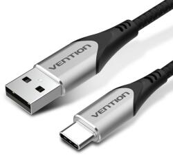 Vention Cotton Braided USB 2.0 A Male to C Male 3A Cable 2M Gray Aluminum Alloy Type