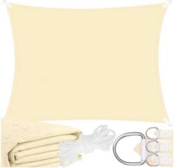 SPRINGOS impermeabil pânză de soare pătrat 4x3m 160 g/m2 - Bej (SN0057)