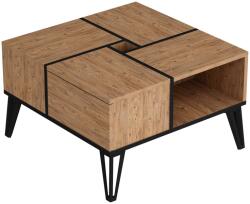  NIRVANA Modern Dohányzóasztal - Tárolós - 72x72 cm (505CRL1412)