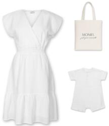  Moniel Muszlin szett anyának és babának szoptatós ruha XL méret + overál White 68/74/80 méret