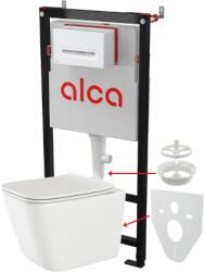 INVENA Paros perem nélküli wc csésze Alca falsík alatti tartállyal, nyomólappal és lassú záródású ülőkével WC SZETT-PAROS (WC SZETT-PAROS)