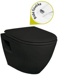 Creavit Terra falra szerelhető wc Bidé2in1, matt fekete TP325-00SM00E-0000 (TP325-00SM00E-0000)