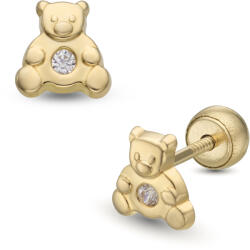 Lisa Jewelry for Kids csillogó mackó gyerek fülbevaló gömb zárral (JTAG-7938-18) - jutaoraekszer