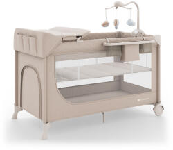 KinderKraft Utazóágy LEODY UP Beige kiegészítőkkel - vital24