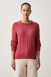 U. S. Polo Assn U. S. Polo Assn. pulóver női pamut CREW NECK CABLE - piros M