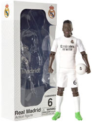 MGA Entertainment Figurină de acțiune fotbalist, 20 cm - Real Madrid, Camavinga în tricoul cu numărul 6 (83637) Figurina