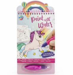 MGA Entertainment Colorează cu apă - caiet de colorat, 5 pagini, 23 x 14 cm - Unicorn (150125-1)