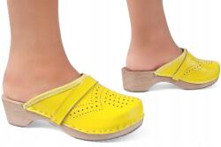 I Love Shoes Női papucs Lengyel Bőr Flip-flop Áttört Orvosi *42* (Skórzane Drewniaki Chodaki Ażurowe Klasyczne)