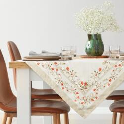 Takoy Față de masă 90x90 cm, crem și portocaliu închis, decorată cu imprimeu estival SUMMER 17 Fata de masa