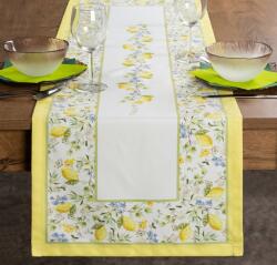 Takoy Traversă de masă 40x140 cm crem deschis, galben cu model de vară cu lămâi SUMMER 16 Fata de masa
