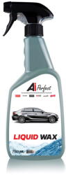 AIPERFECT LIQUID WAX este o ceara cationica cu uscare rapida care formeaza o pelicula hidrofoba de lunga durata, conferind luciu si protectie suprafetelor metalice vopsite sau cromate, precum si celor din plast