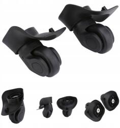  2 Db Pvc forgó görgő készlet bőröndökhöz, fekete (TJHW21608LL)