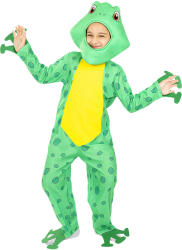 HeliumKing Costum pentru copii - Broască Mărimea - Copii: S: 100 - 104 cm Costum bal mascat copii