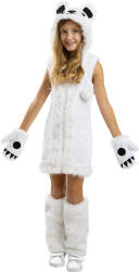 HeliumKing Costum pentru fetițe - Urs Polar Mărimea - Copii: XL: 135 - 152 cm Costum bal mascat copii