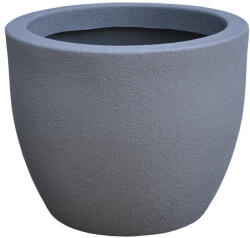 iGarden Ghiveci PE modern, rotund, imitatie piatra, model RUMBA S