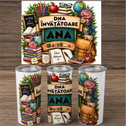 Gravolo Tiktok Pahar termos personalizat pentru A nvatatoare , cadou cu nume , zDNA Invatatoare, (C1681)