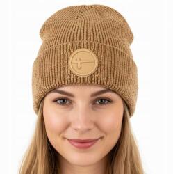 Tamaris Téli sapka gyapjúval Tamaris női beanie bézs logó meleg puha (TCW0099 70029)