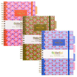 Pukka Pad Spirálfüzet, B5, vonalas, 100 lap, PUKKA PAD "Floral Project Book", vegyes minta (2145-FLO)