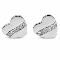 Flippy Cercei din Argint 925, Model Inima, Decor cu Minizirconii Stralucitoare, Greutate 1.7 g, Argintiu (13332)