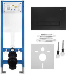 Rea Cadru wc incastrat Rea 024N cu clapeta, neagru (KPL-E1633)