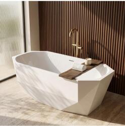 Rea Cada freestanding cu ventil auriu periat Rea Diamanti 170 cm alb (KPL-W8864)