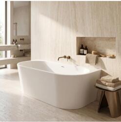 Rea Cada freestanding cu ventil auriu periat Rea Capri 180 cm alb (KPL-W7863)