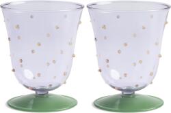 &K Amsterdam Pahare de apă Dot 200 ml, violet, 2 buc (358-06) Pahar