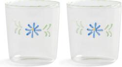 &K Amsterdam Pahare Flora 300 ml, albastre, 2 buc (361-03) Pahar