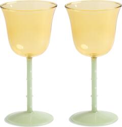 &K Amsterdam Pahare de vin Dot 180 ml, galben, 2 buc (358-02) Pahar