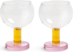 &K Amsterdam Pahare Cantine 200 ml, galben-roz, 2 buc (362-02) Pahar