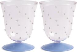 &K Amsterdam Pahare de apă Dot 200 ml, roz, 2 buc (358-04) Pahar