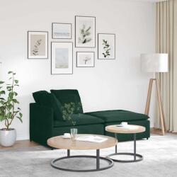 vidaXL Canapea modulara cu taburet si perne, catifea, verde închis GartenMobel Dekor (3321221) Canapea