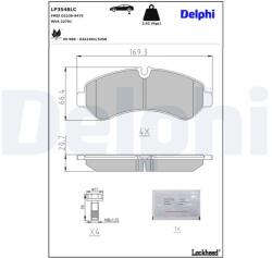 DELPHI set placute frana, frana disc DELPHI LP3548LC (LP3548LC)